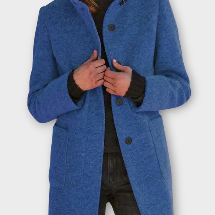 Timeless Button-Front Mid-Length Coat