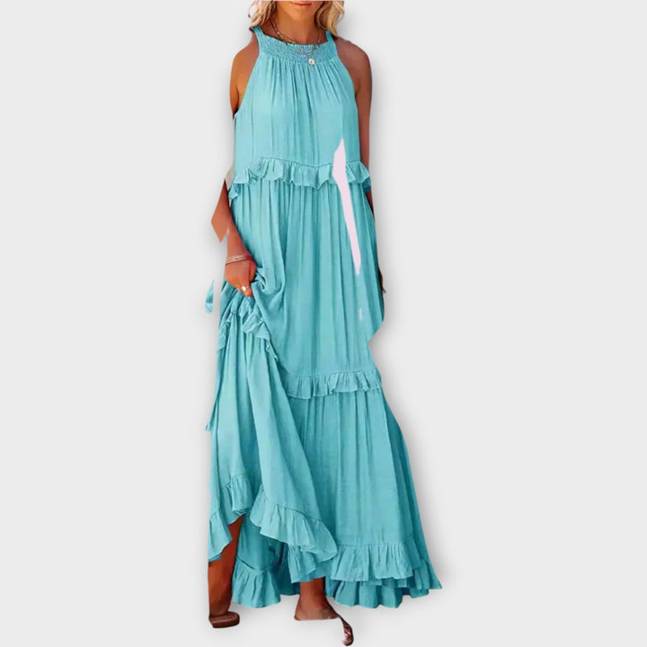 Dress with Thin Straps and Elegant Line