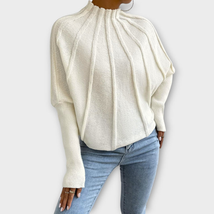 Chic Ribbed High-Neck Sweater