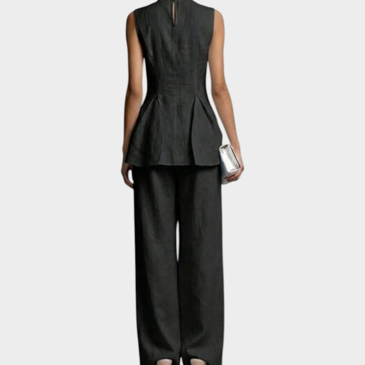 Structured High-Neck Tailored Set