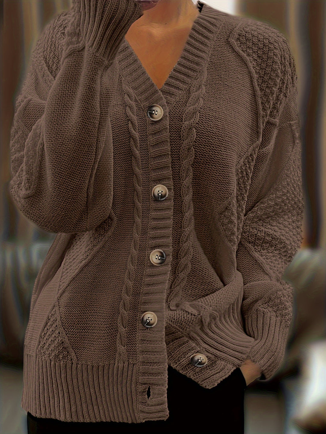 Anastasia | Cable Knitted Cardigan