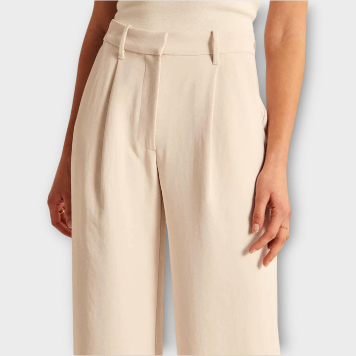 Wide-Leg Tailored Trousers