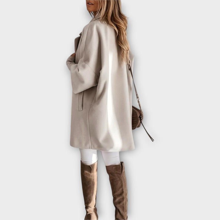 Elegant Minimalist Wool-Blend Coat