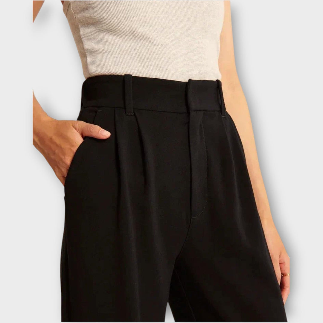 Wide-Leg Tailored Trousers
