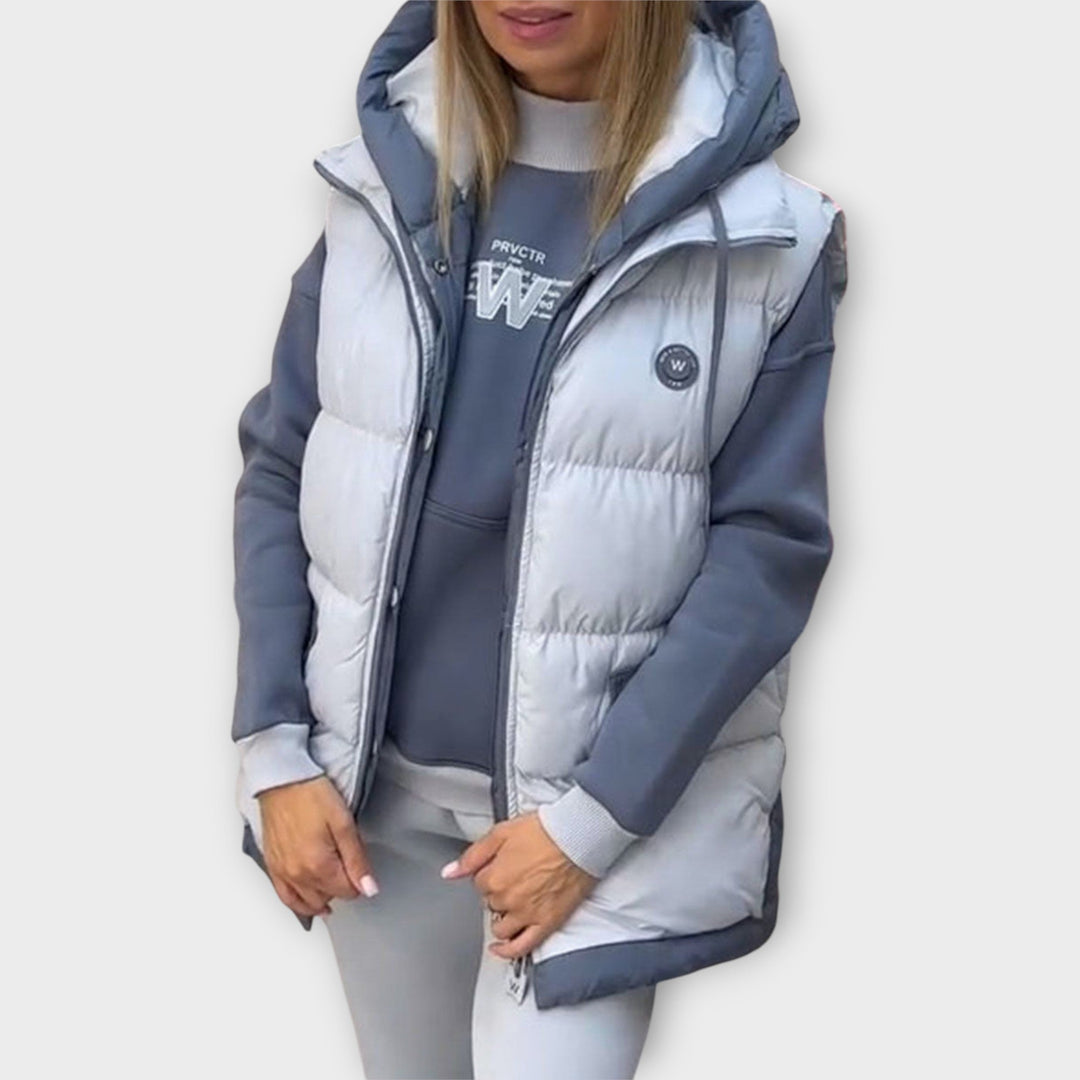 Cozy 3-Piece Winter Set – Turtleneck, Gilet & Trousers