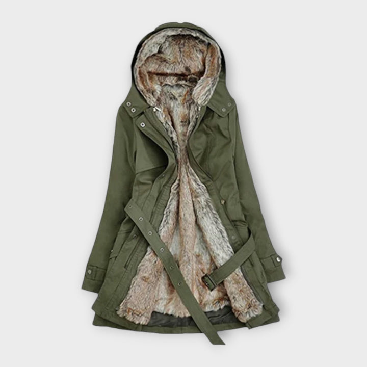 Mikash - Wool Coat with Floral Lining