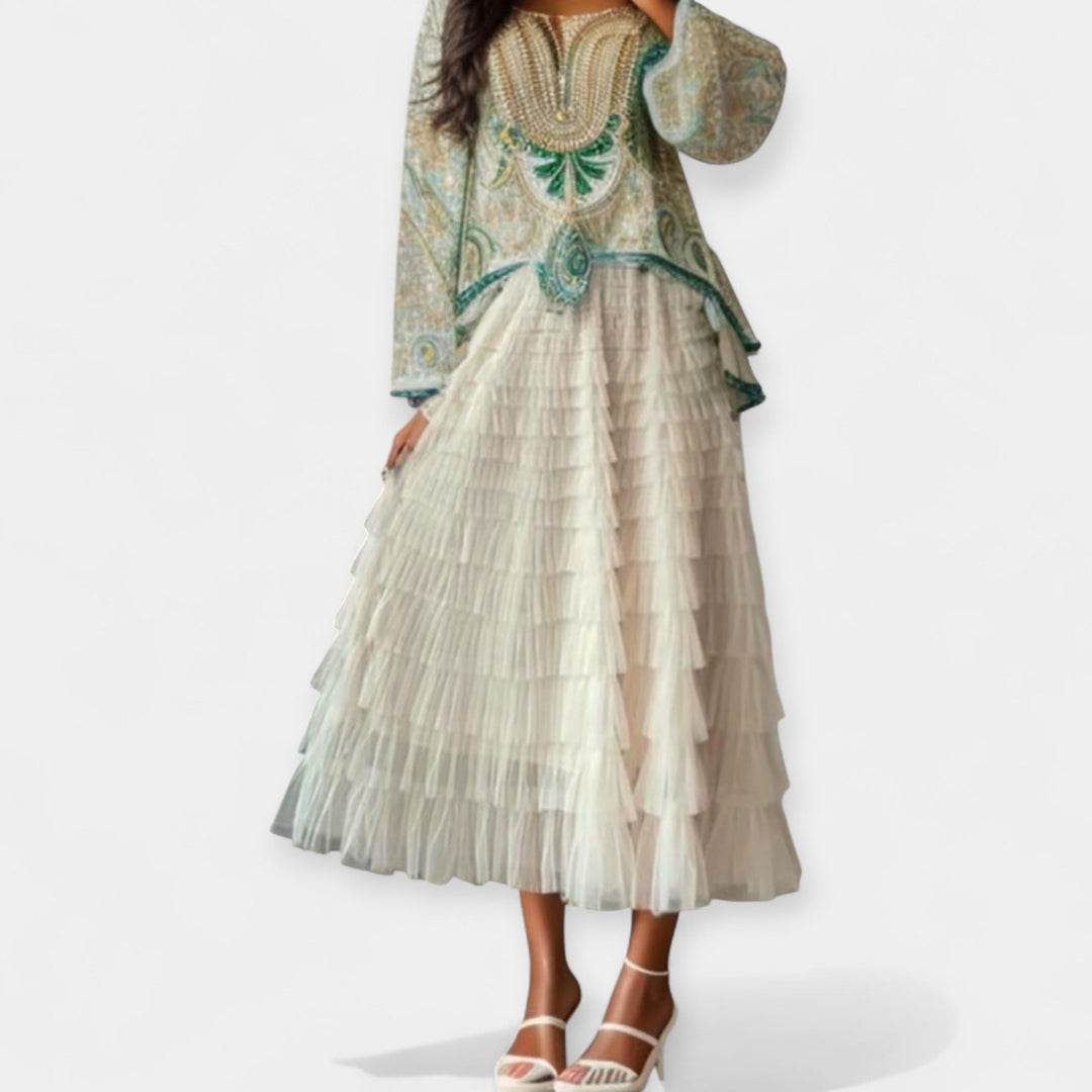 Elegant Tulle Skirt with Decorative Detail