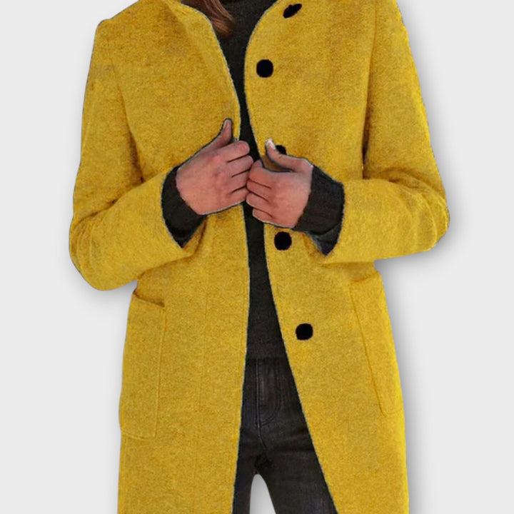 Timeless Button-Front Mid-Length Coat