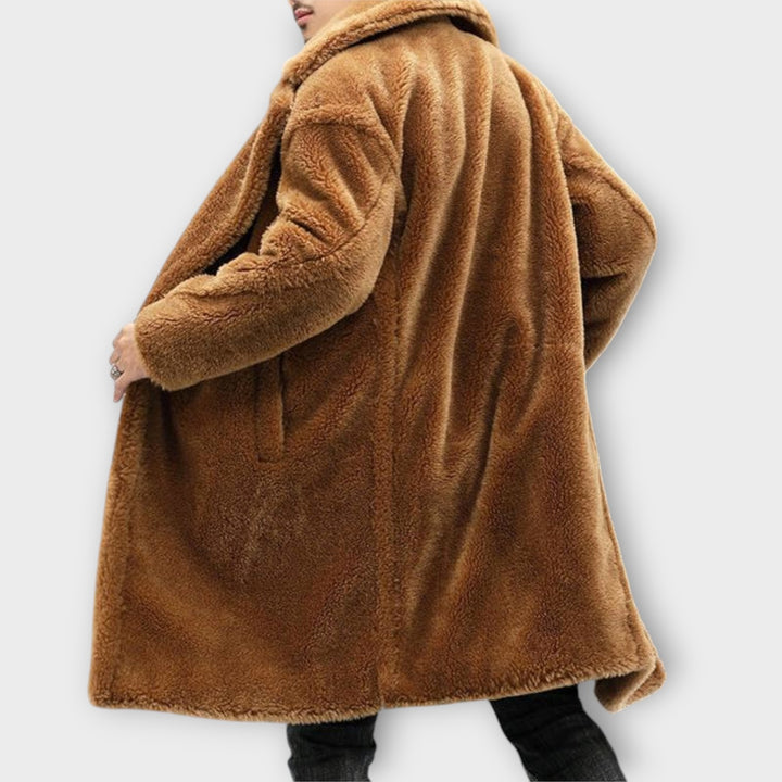 Men’s Classic Double-Breasted Long Overcoat