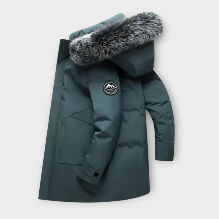 Men’s Hooded Winter Parka with Hood and Classic Silhouette