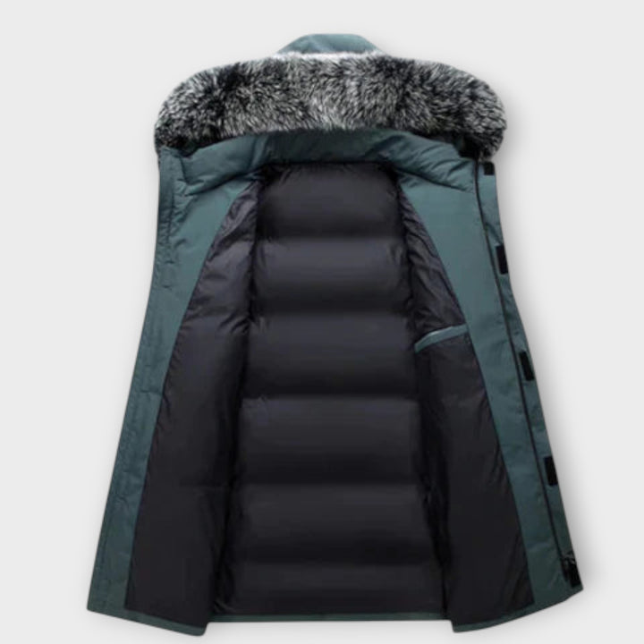 Men’s Hooded Winter Parka with Hood and Classic Silhouette