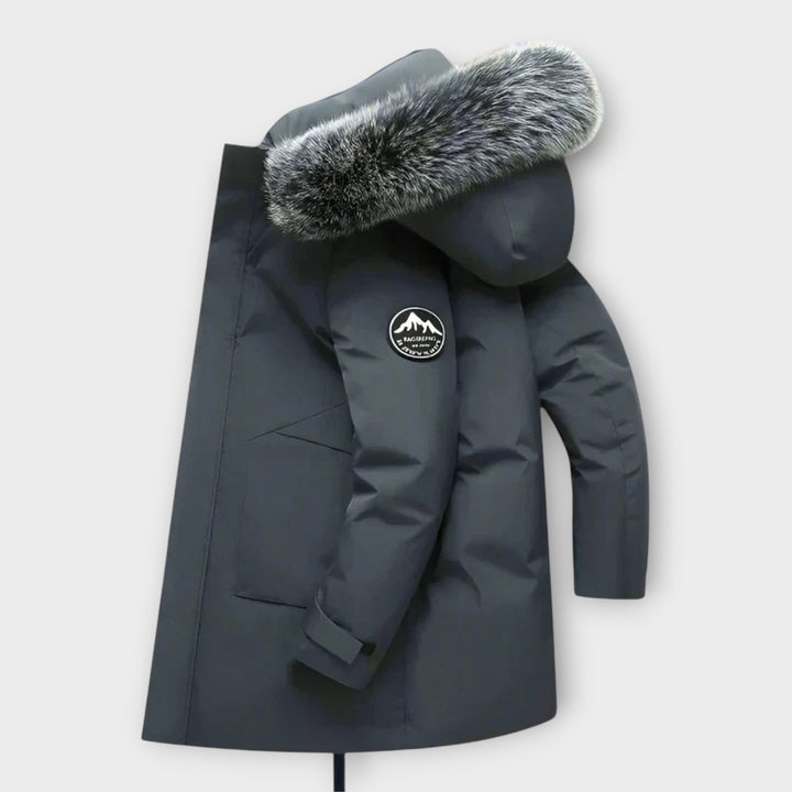 Men’s Hooded Winter Parka with Hood and Classic Silhouette