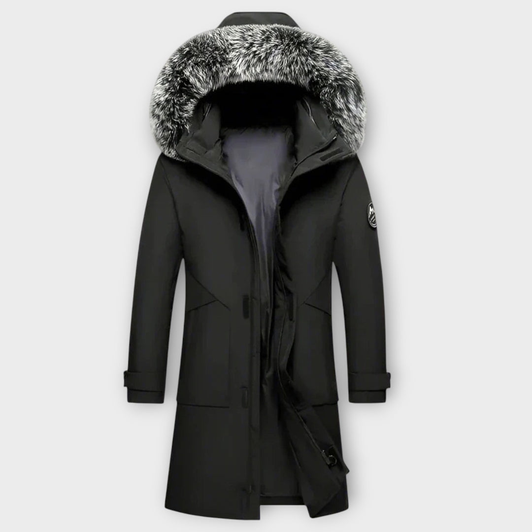 Men’s Hooded Winter Parka with Hood and Classic Silhouette