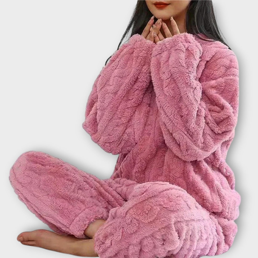Women’s Relaxed Fit Knit Pajama Set for Everyday Comfort