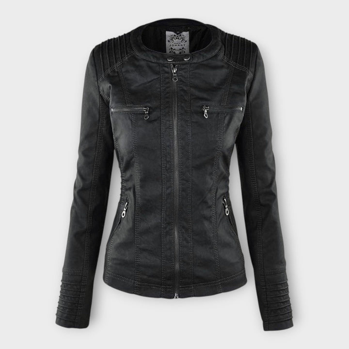 Modern Leather Jacket with Hood and Timeless Design