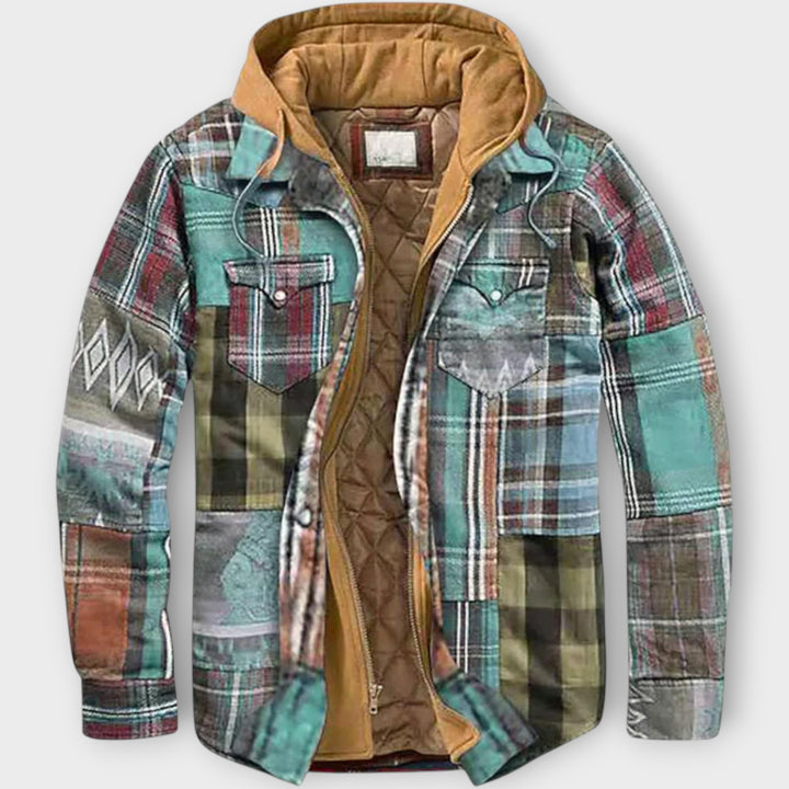 Checked Hooded Jacket for Men – Casual Everyday Wear
