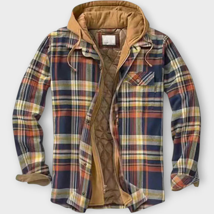 Checked Hooded Jacket for Men – Casual Everyday Wear