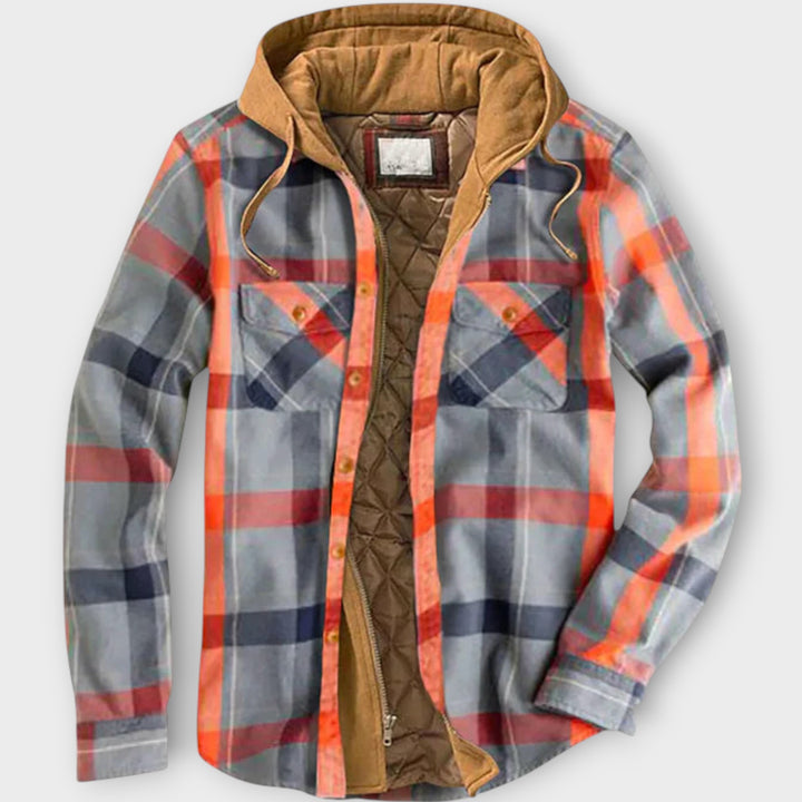 Checked Hooded Jacket for Men – Casual Everyday Wear