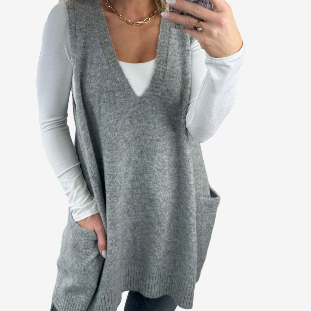 Cozy V-Neck Knit Sweater Vest