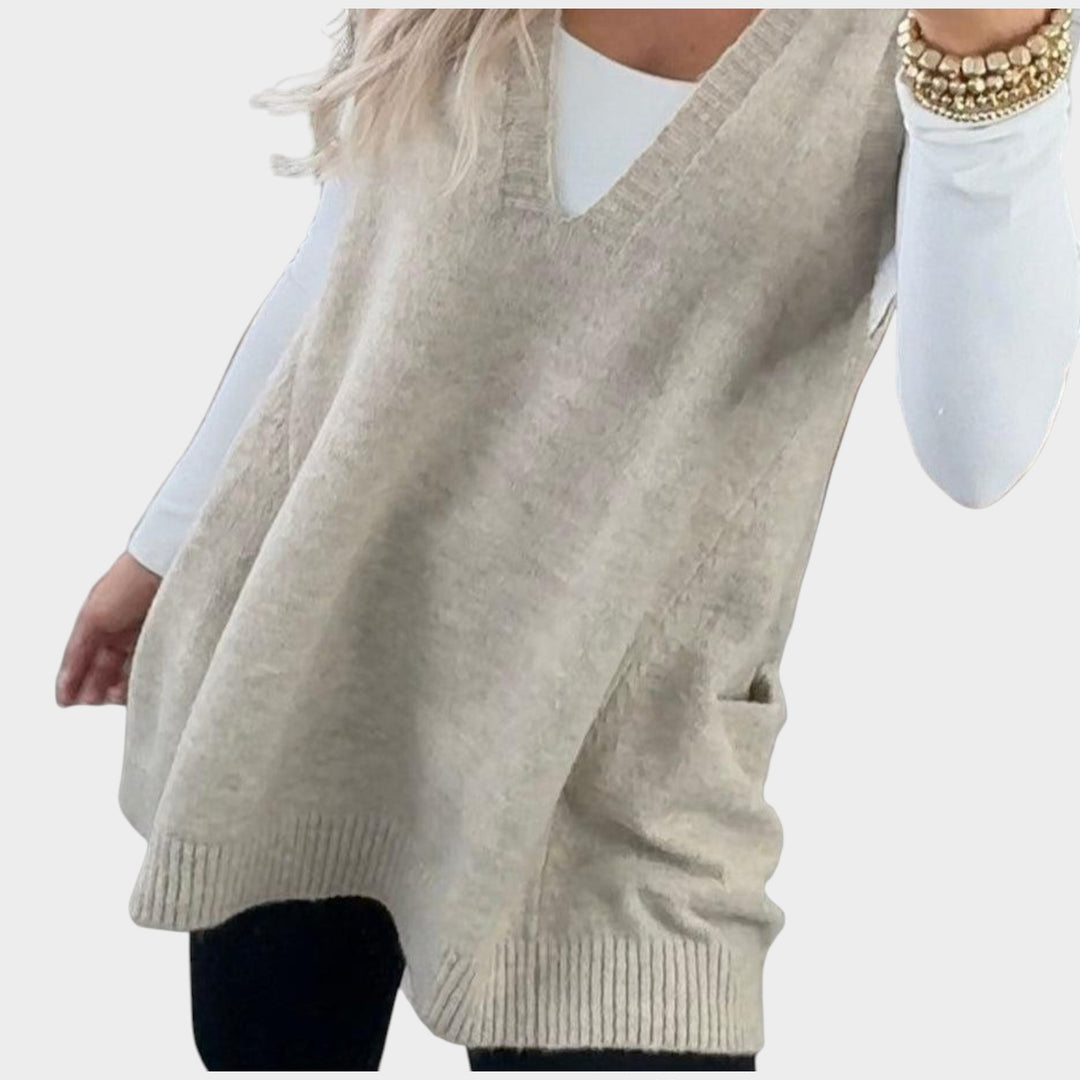Cozy V-Neck Knit Sweater Vest