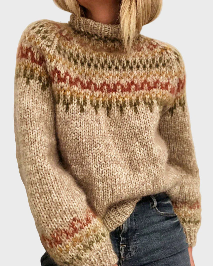 Knitted Turtleneck with Round Neckline