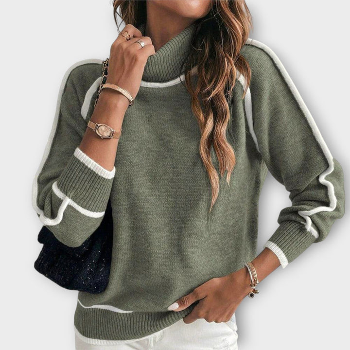 Women’s Relaxed Fit Turtleneck Knit Sweater
