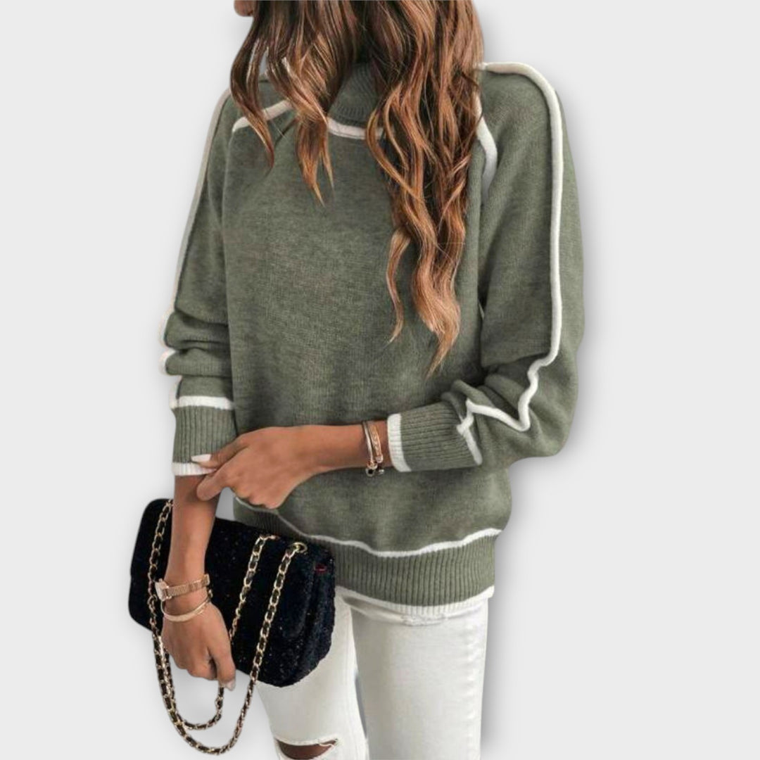 Women’s Relaxed Fit Turtleneck Knit Sweater