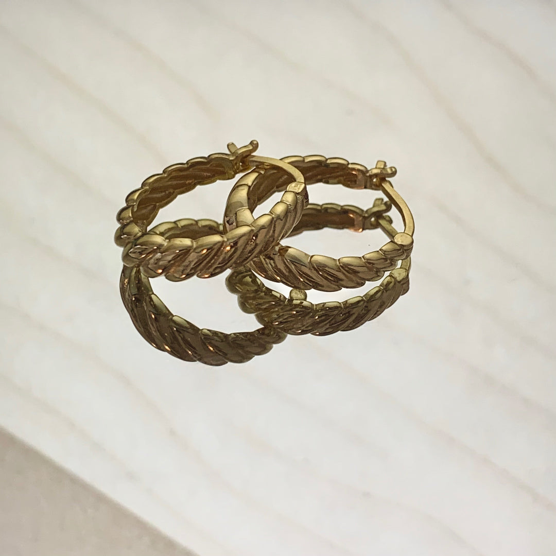 Twist Style Hoop Earrings