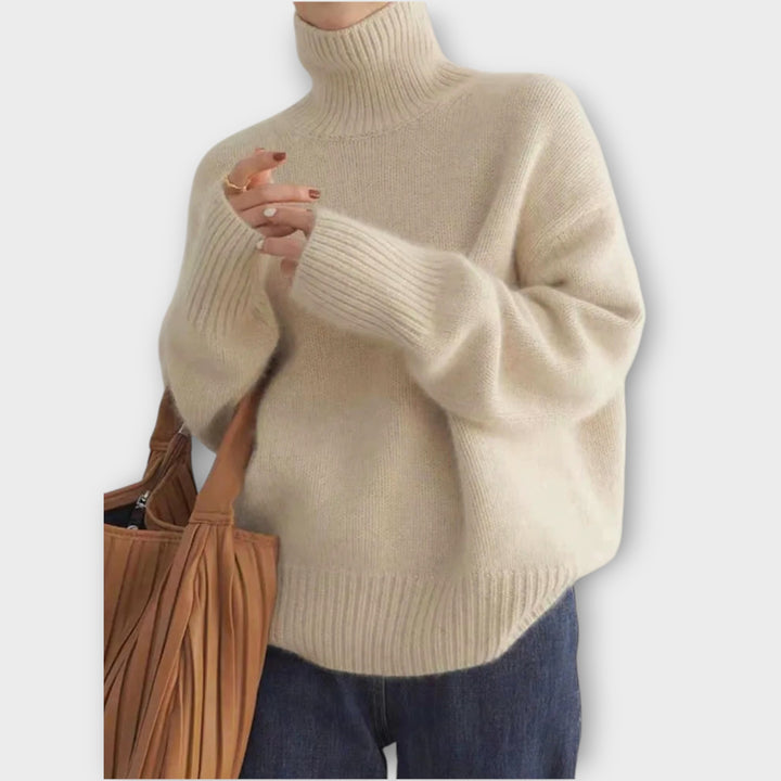 Women’s Cashmere Turtleneck Sweater – Long Sleeve Knit