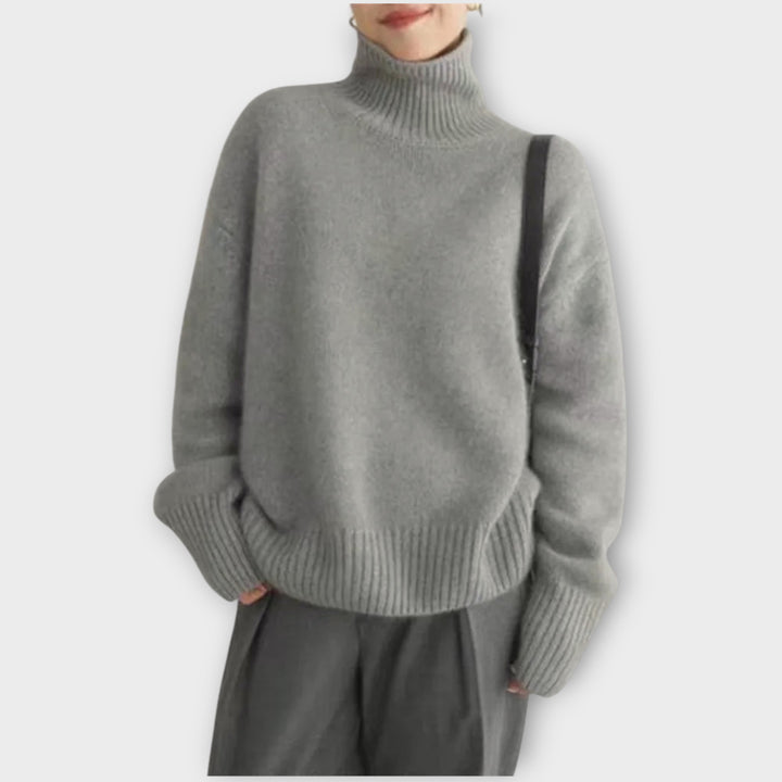 Women’s Cashmere Turtleneck Sweater – Long Sleeve Knit