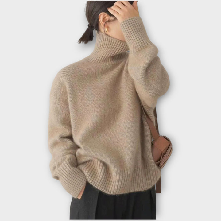 Women’s Cashmere Turtleneck Sweater – Long Sleeve Knit