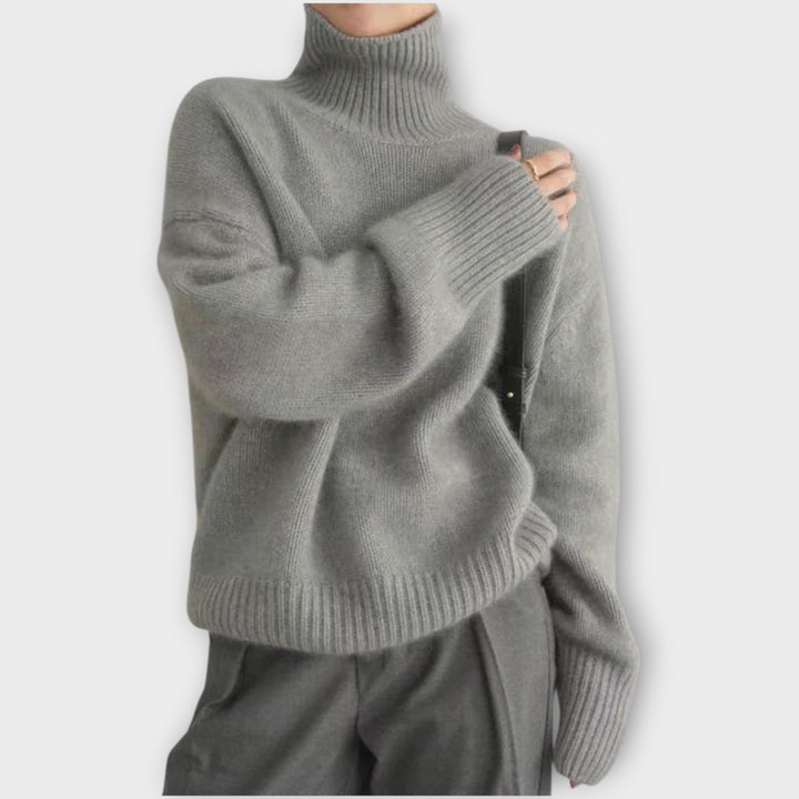 Women’s Cashmere Turtleneck Sweater – Long Sleeve Knit