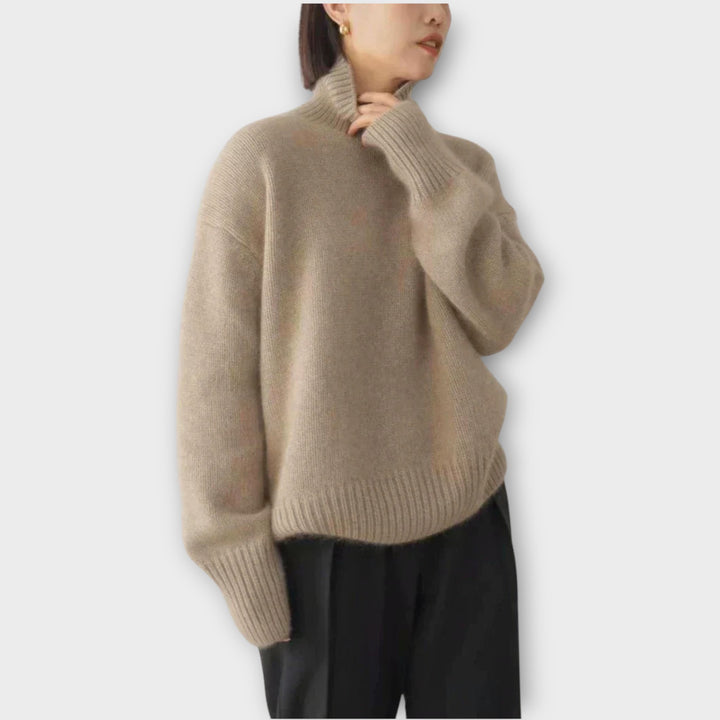 Women’s Cashmere Turtleneck Sweater – Long Sleeve Knit