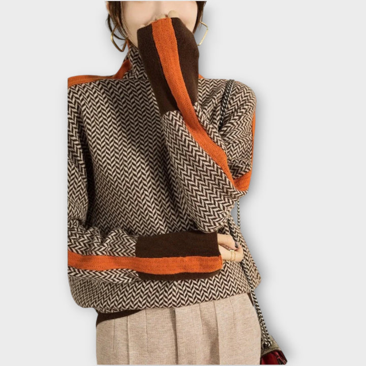 Women’s Cashmere Turtleneck Sweater – Long Sleeve Pullover