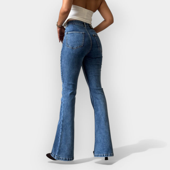 High-Waisted Flare Jeans