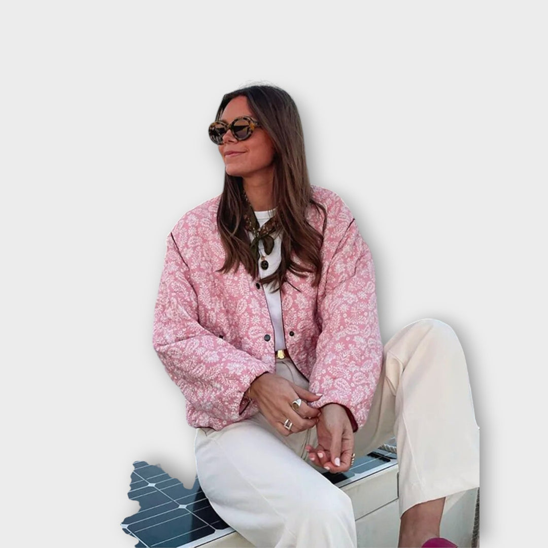 Women’s Floral Quilted Jacket for Casual Wear