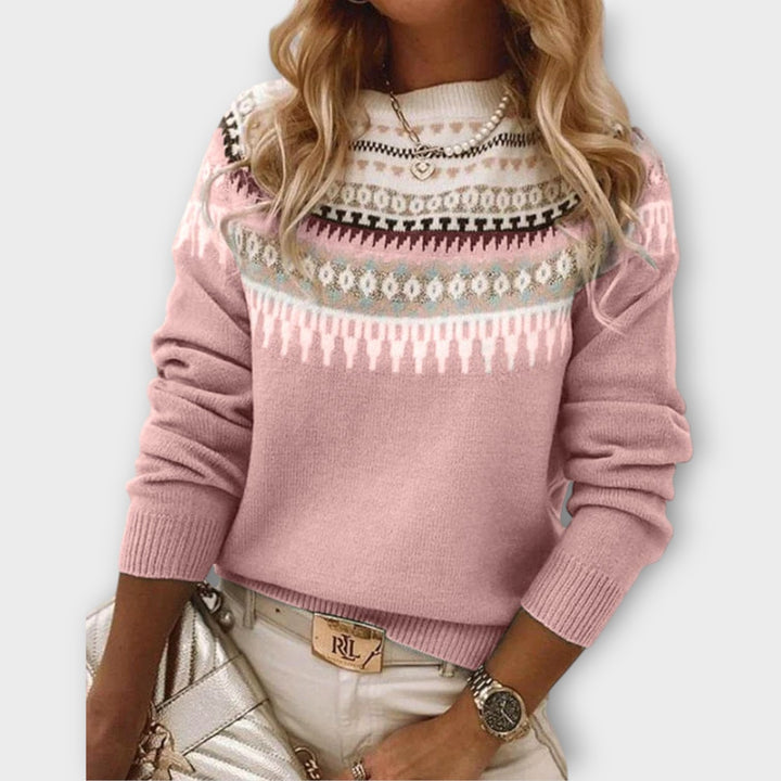 Women’s Fair Isle Knit Sweater for Everyday Wear