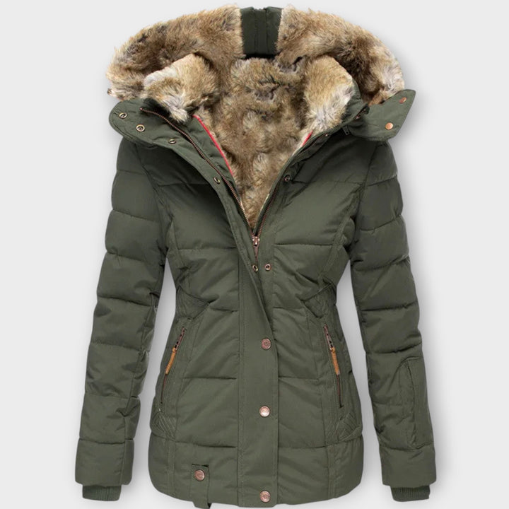 Luxury Winter Parka with Faux Fur Hood