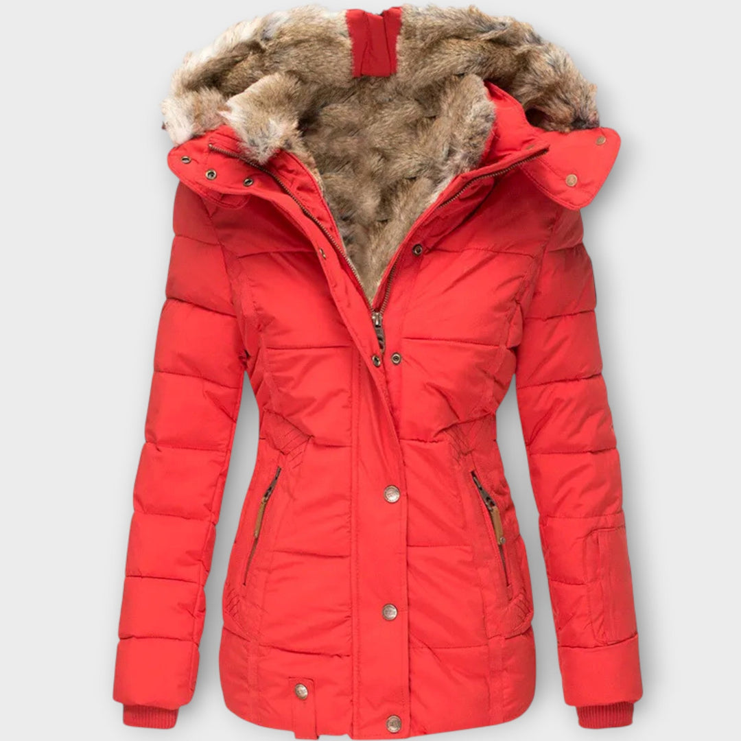 Luxury Winter Parka with Faux Fur Hood