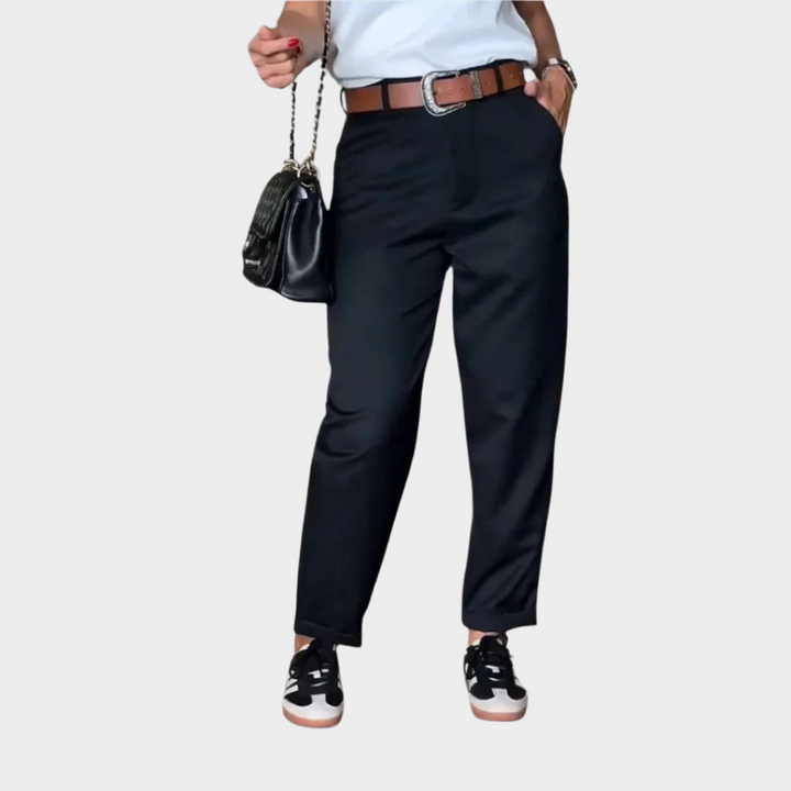 Elegant Trousers with Stitching
