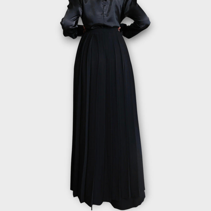 Pleated Wrap Wide Leg Trousers