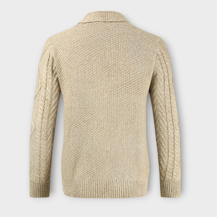 Men’s Soft Knit Cardigan Sweater with Button Closure and Pockets