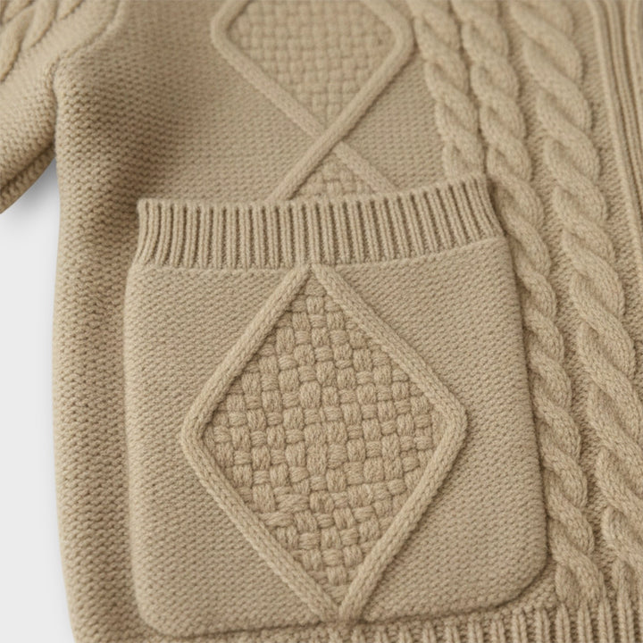 Men’s Soft Knit Cardigan Sweater with Button Closure and Pockets