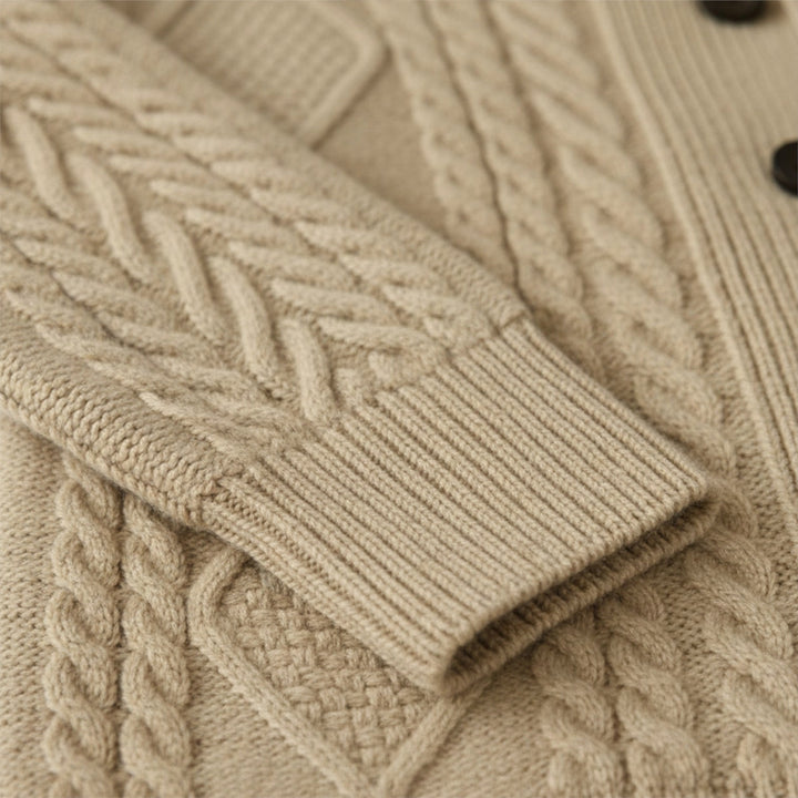 Men’s Soft Knit Cardigan Sweater with Button Closure and Pockets