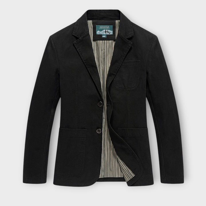 Men’s Cotton Blazer-Style Casual Jacket