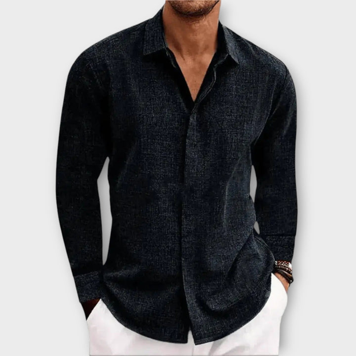 Men’s Linen Shirt with Tailored Fit for Everyday Wear