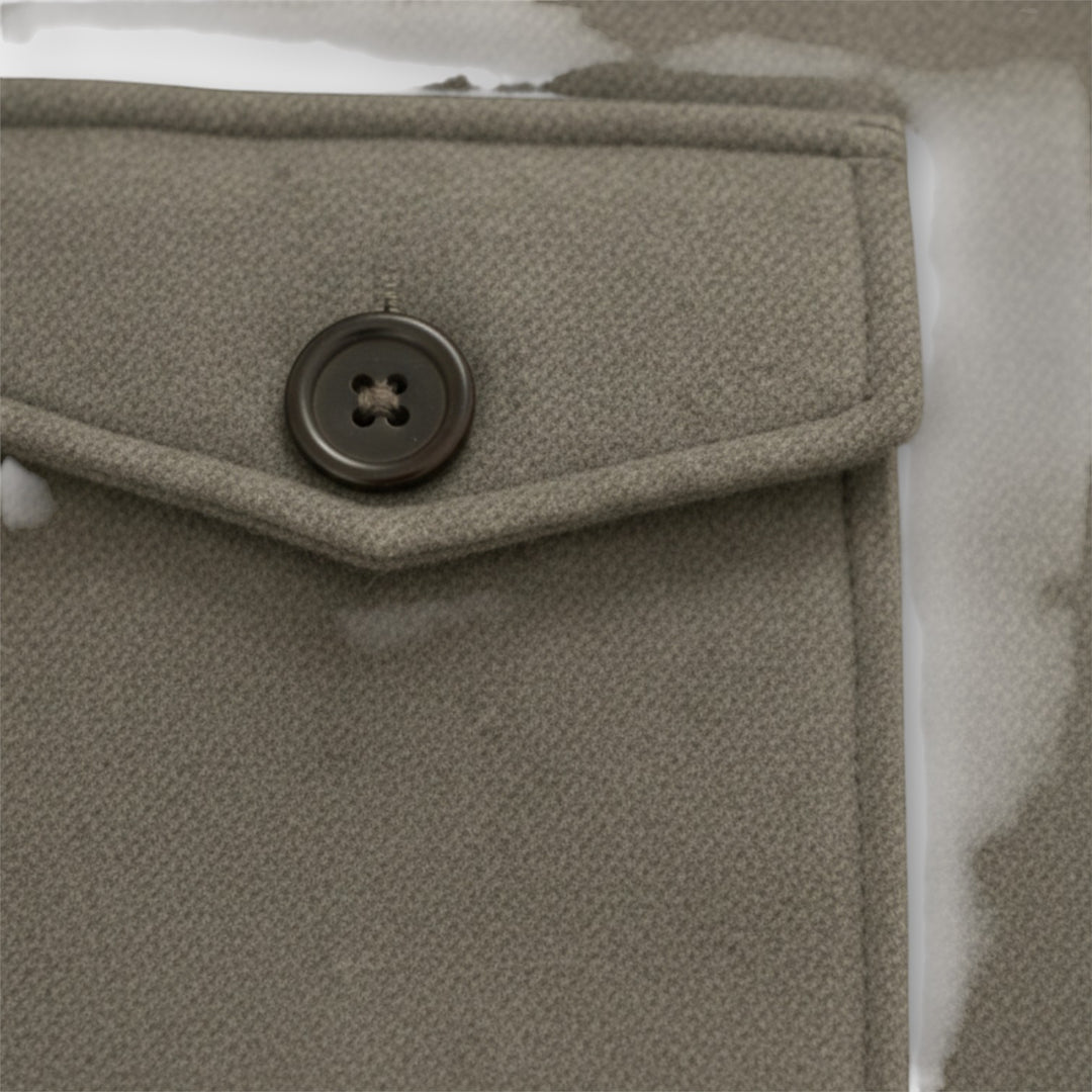 Men’s Tailored Winter Overcoat with Button Closure