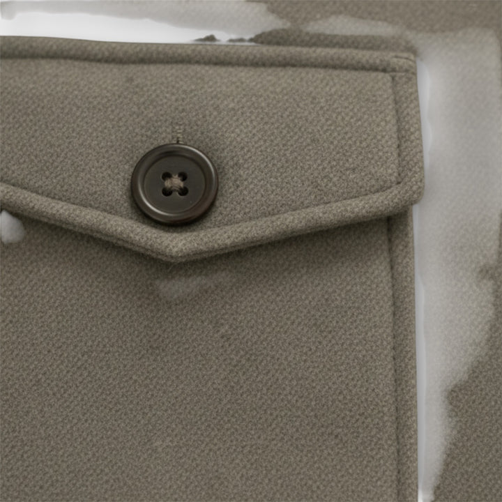 Men’s Tailored Winter Overcoat with Button Closure