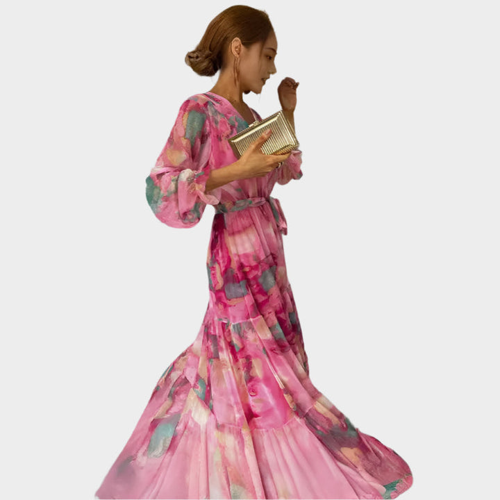 Midi Dress with Flowers