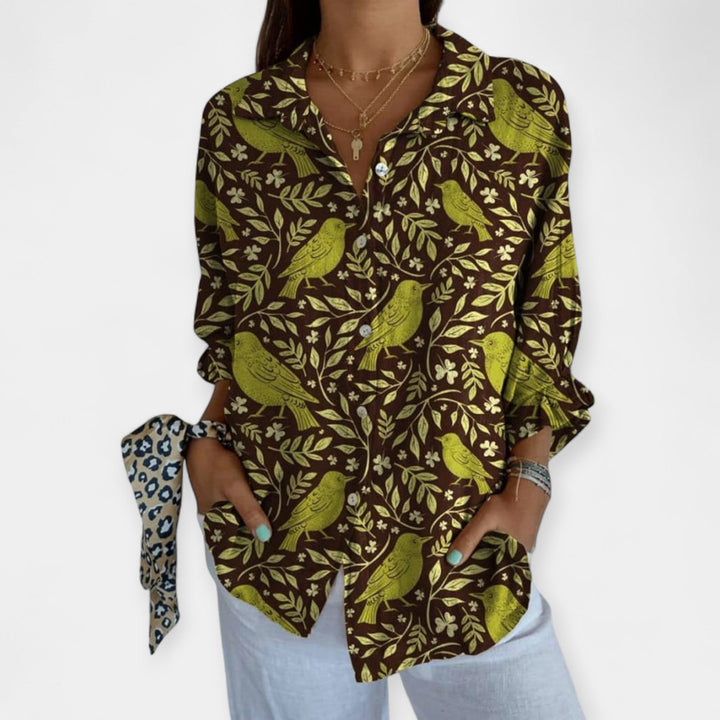 Artistic Linen Shirt with Comfortable Fit